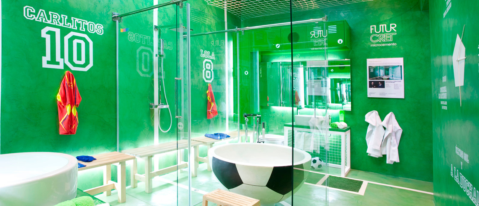 Baño infantil para Futurcret- «Juego Limpio F.C.»