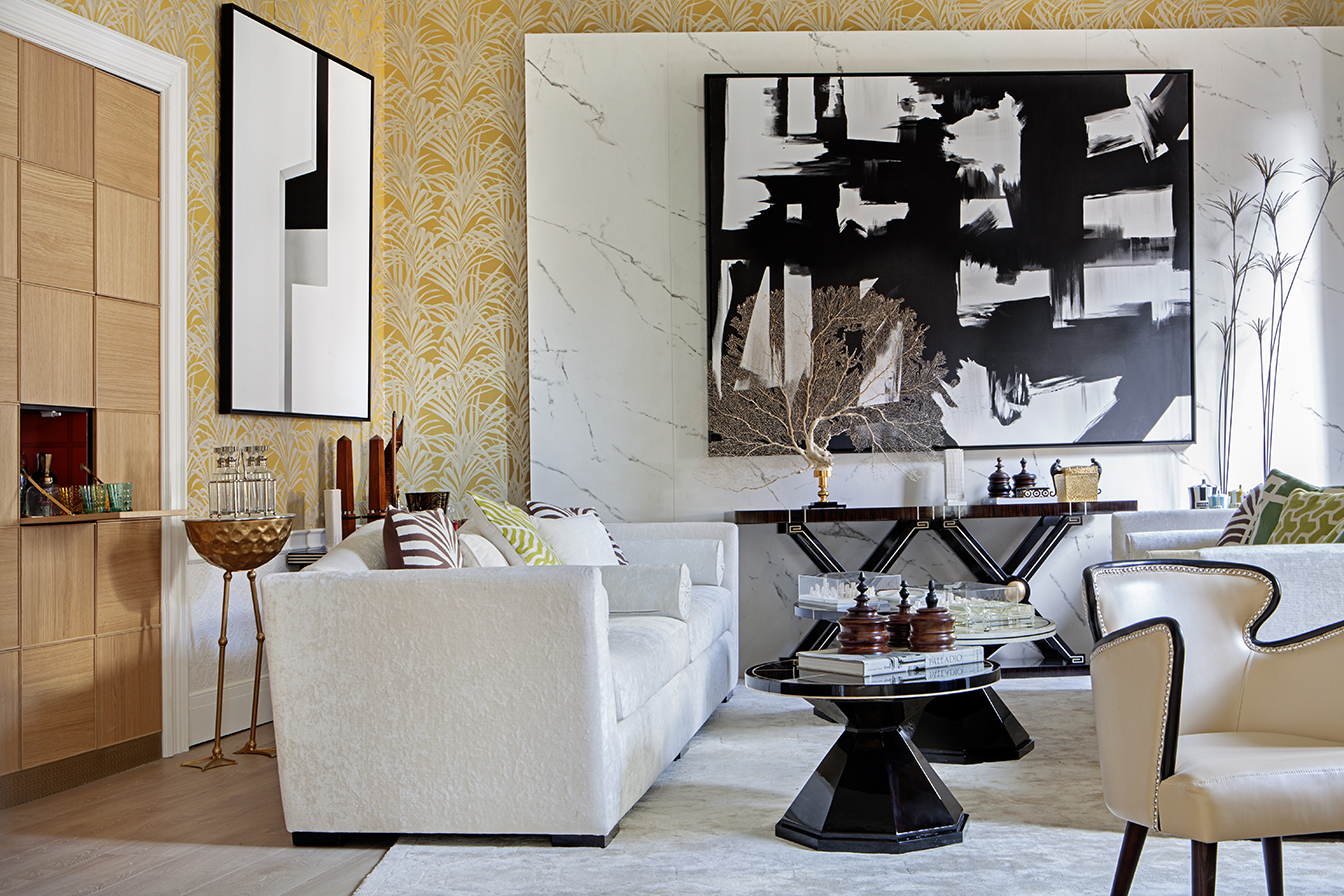 Salón ecléctico decorado por Jean Porsche en Casa Decor 2016