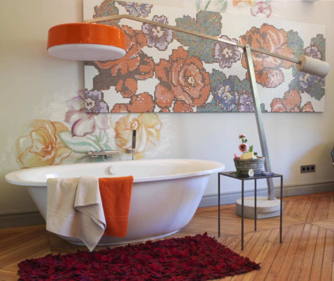 Carmen Barasona, cuarto de baño, "Flower Power" en Casa Decor 2012