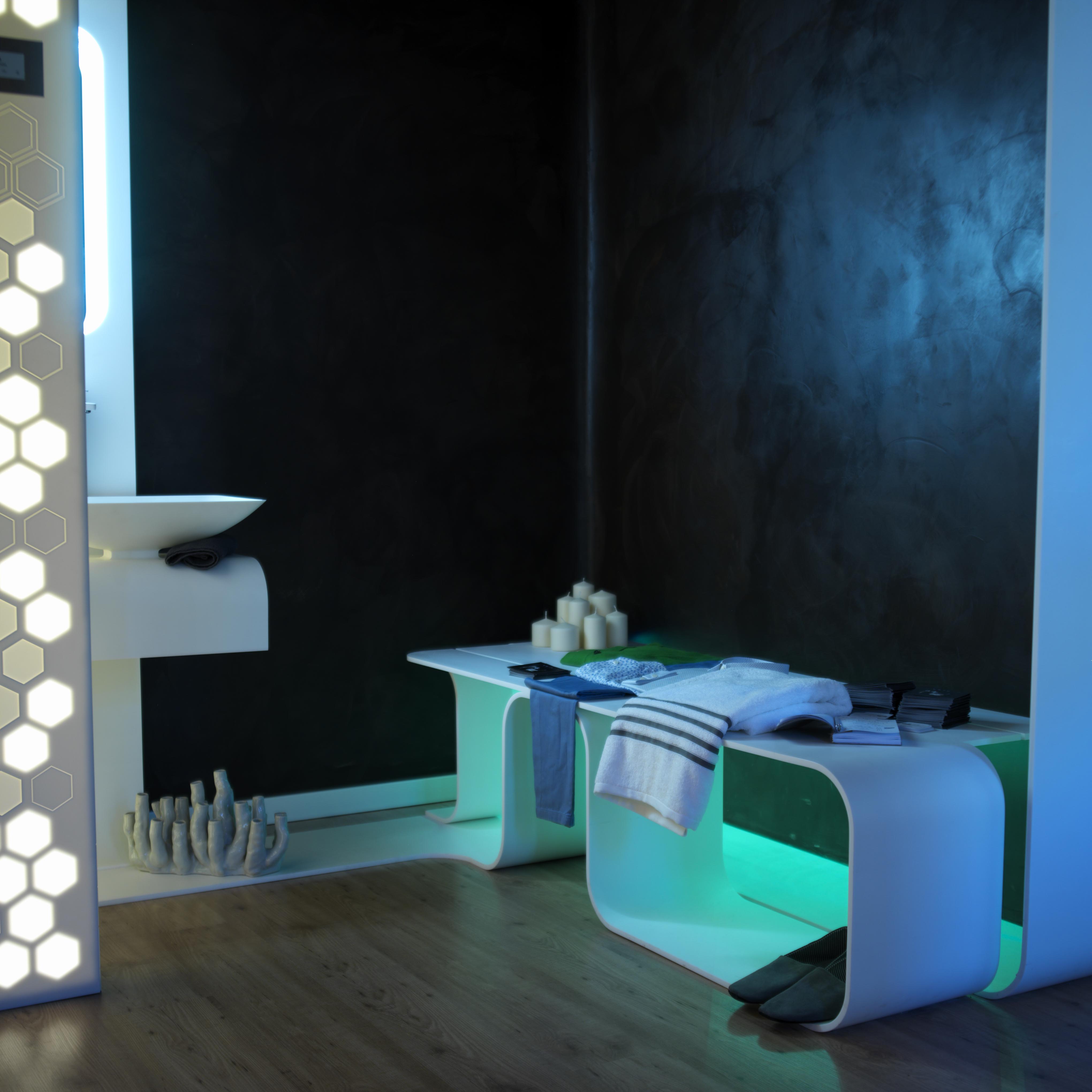 Xavier Martín, sala de relax, "Cocoon Spa Sensorial" en Casa Decor 2012