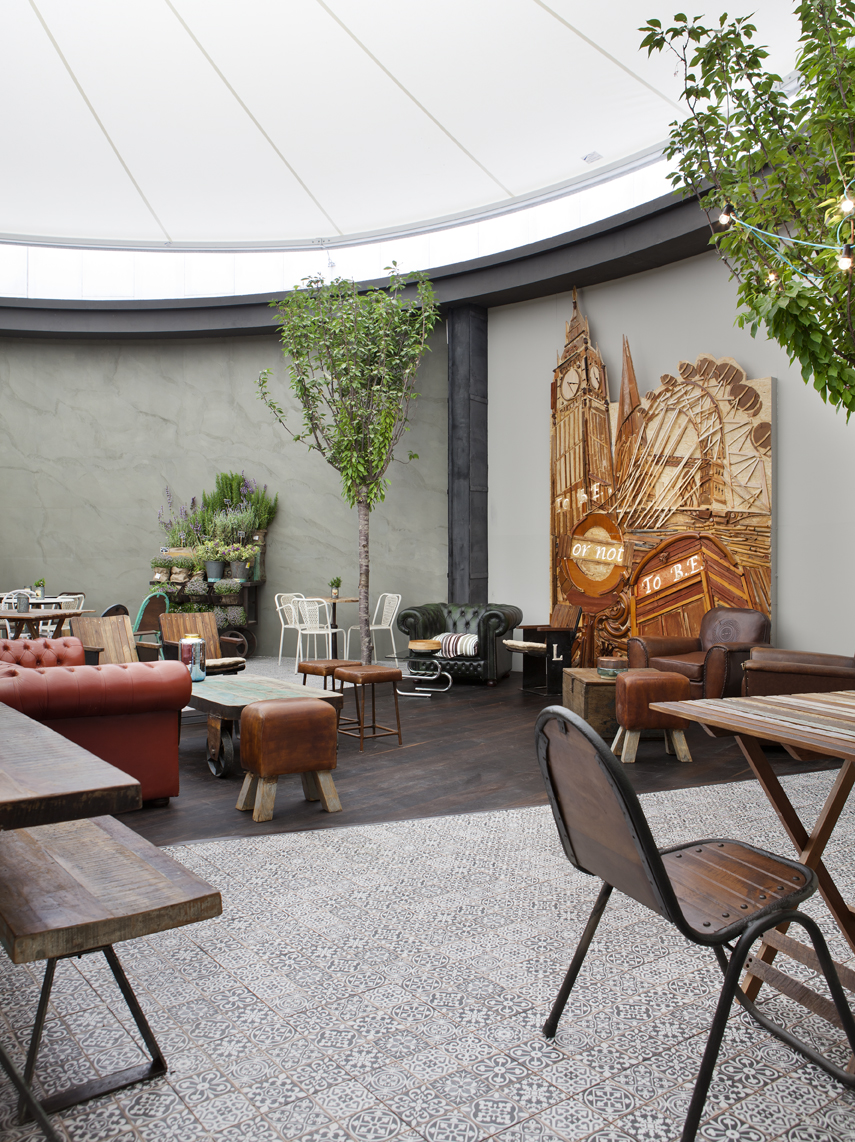 Restaurante de inspiración inglesa por Cuca García Lorente en Casa Decor 2013
