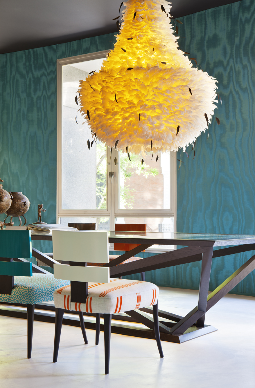 Comedor turquesa por Diego Rodríguez en Casa Decor 2013