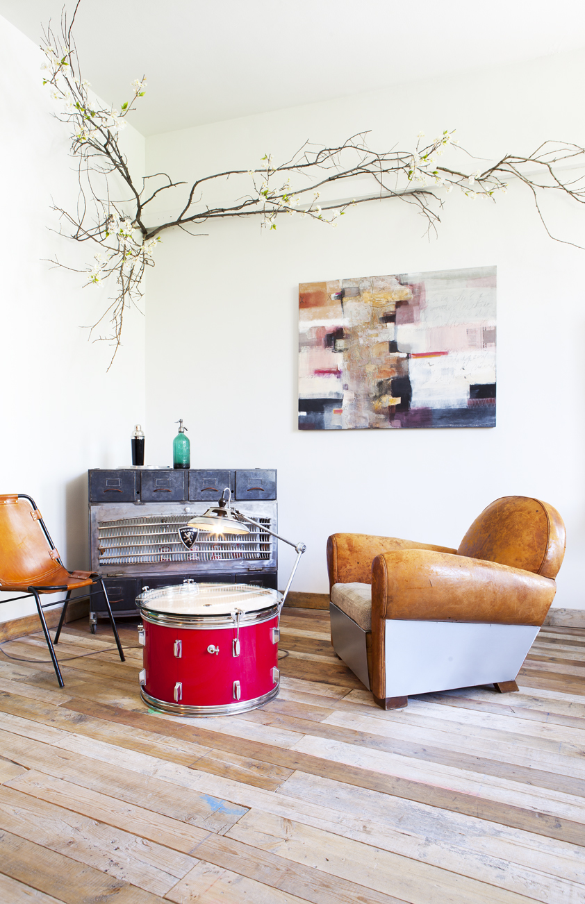 Salón vintage-industrial por Marie y François Magnol en Casa Decor 2013