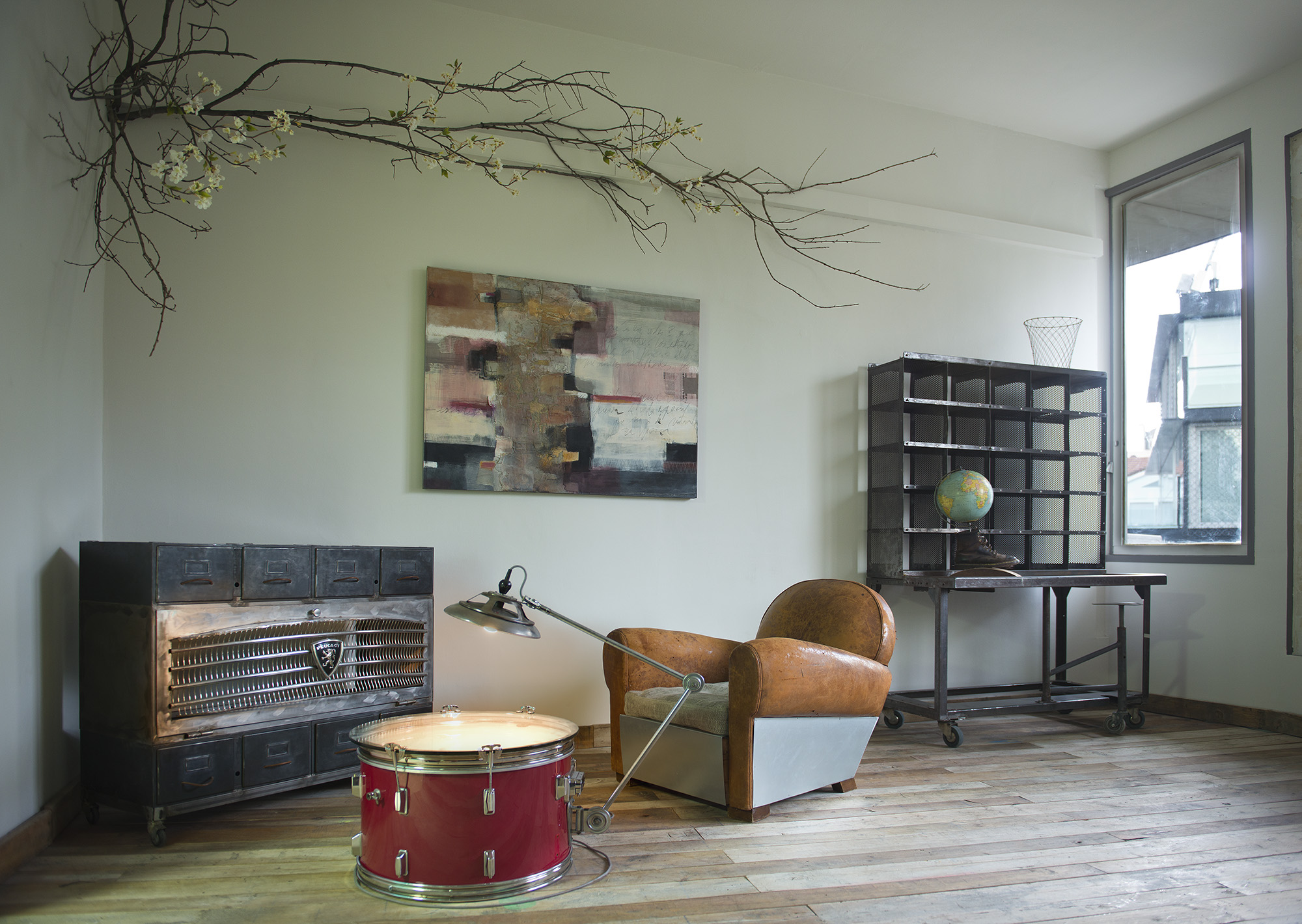 Salón vintage-industrial por Marie y François Magnol en Casa Decor 2013