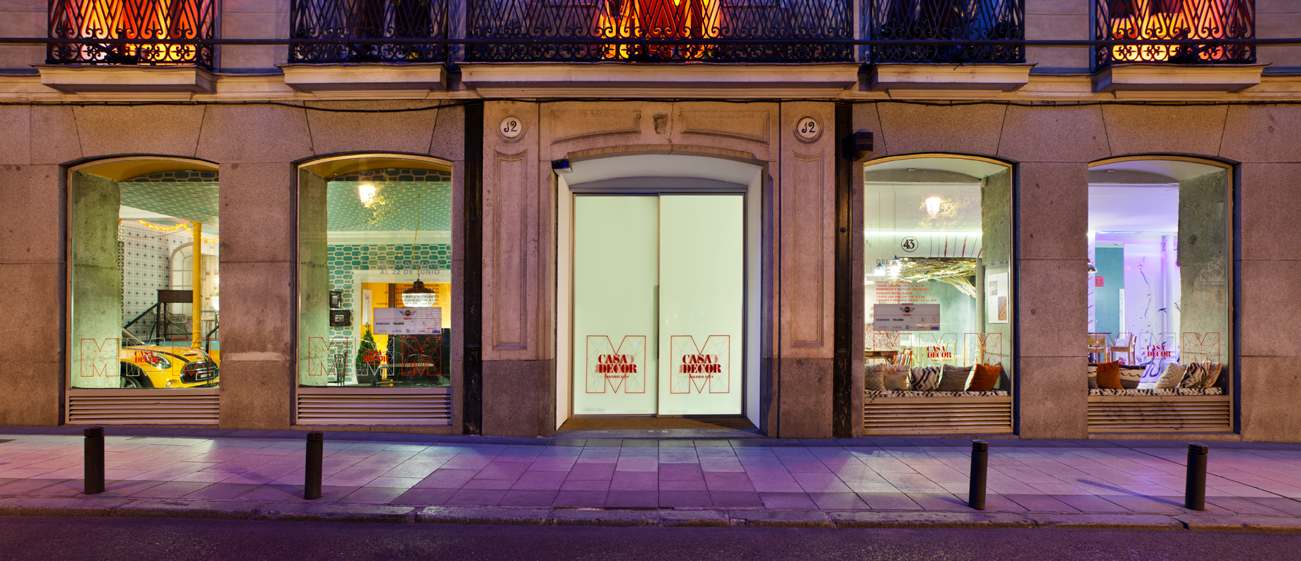 Javier Quero, Óscar Ordóñez, Pablo Casado y Javier Fernández, fachada, "Iluminación Singular", Casa Decor 2014