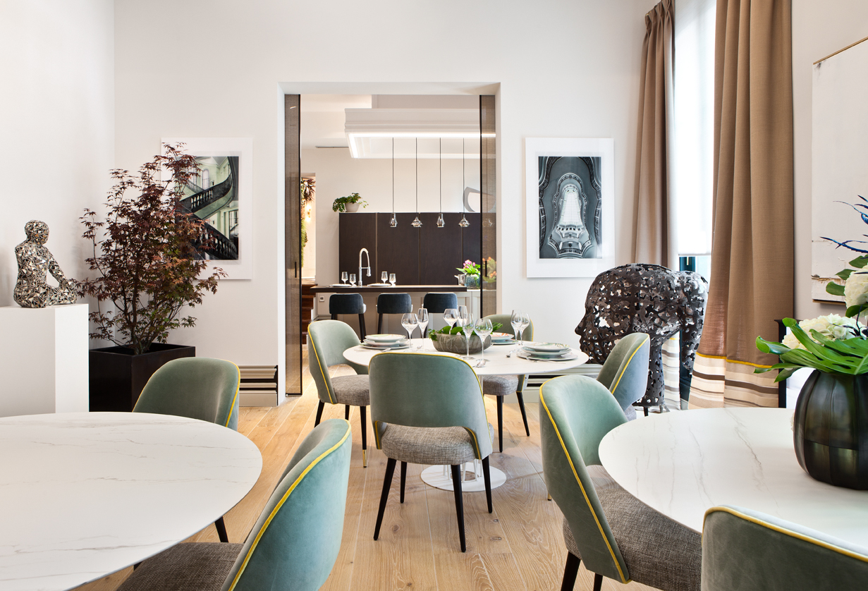 Comedor privado decorado por Ele Room62 en Casa Decor 2016