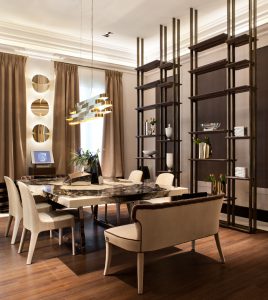 Comedor privado decorado por Ele Room62 en Casa Decor 2016