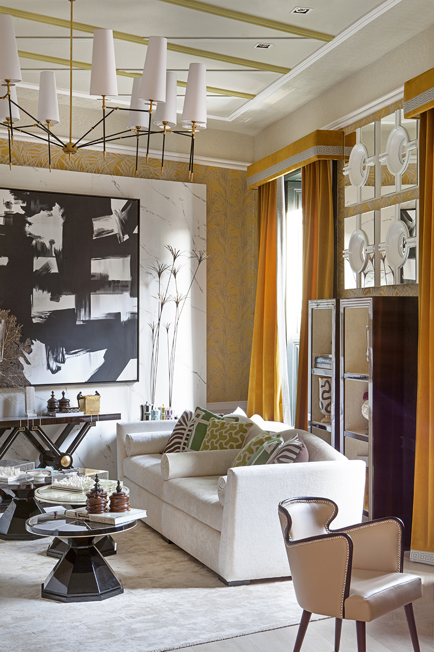 Salón ecléctico decorado por Jean Porsche en Casa Decor 2016