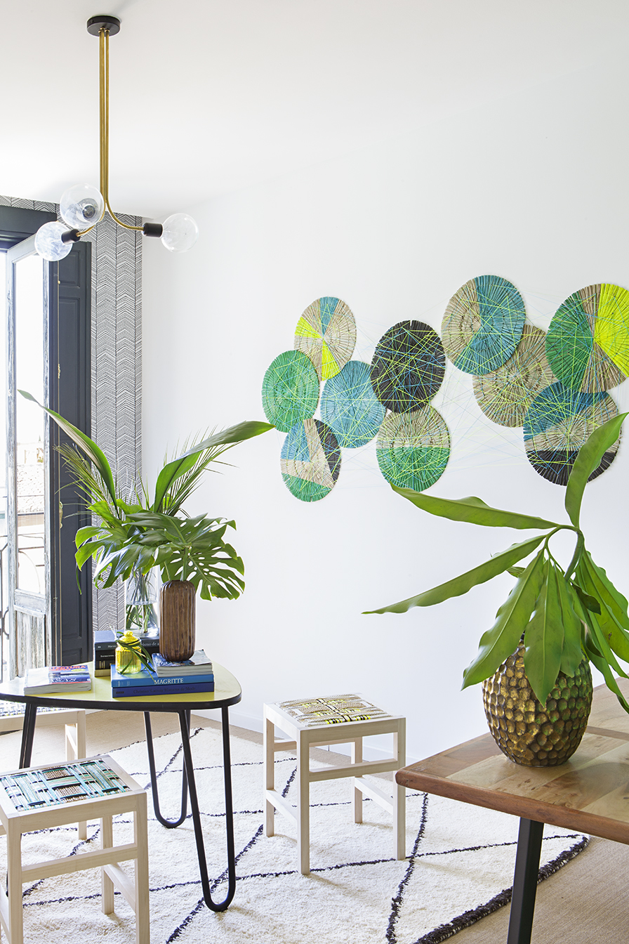 Salita de estilo tropical realizada por Nélida Cedrés en Casa Decor 2016