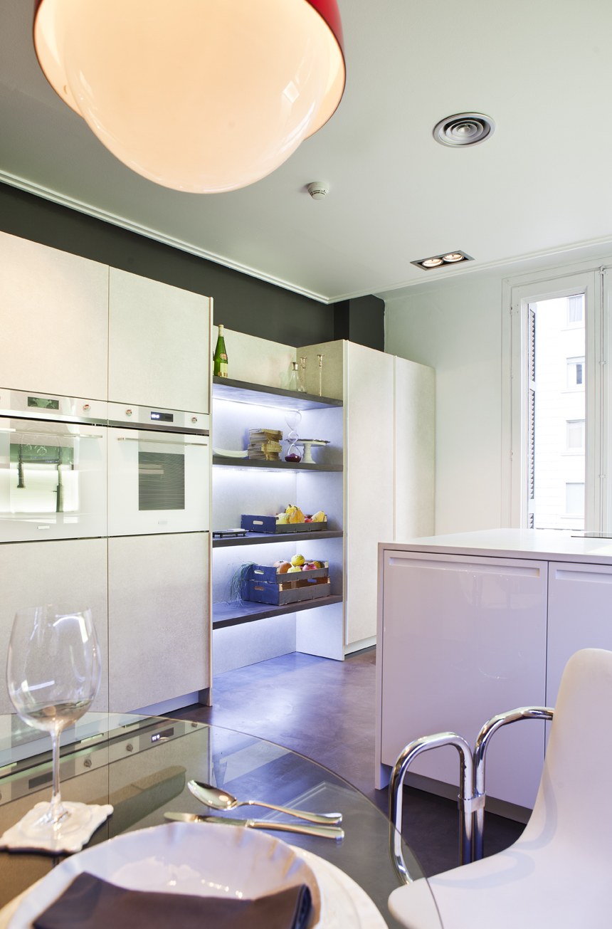 Mónica Argemí y María Stampa, cocina moderna "Spaguetti Carbonara", en Casa Decor Barcelona 2012