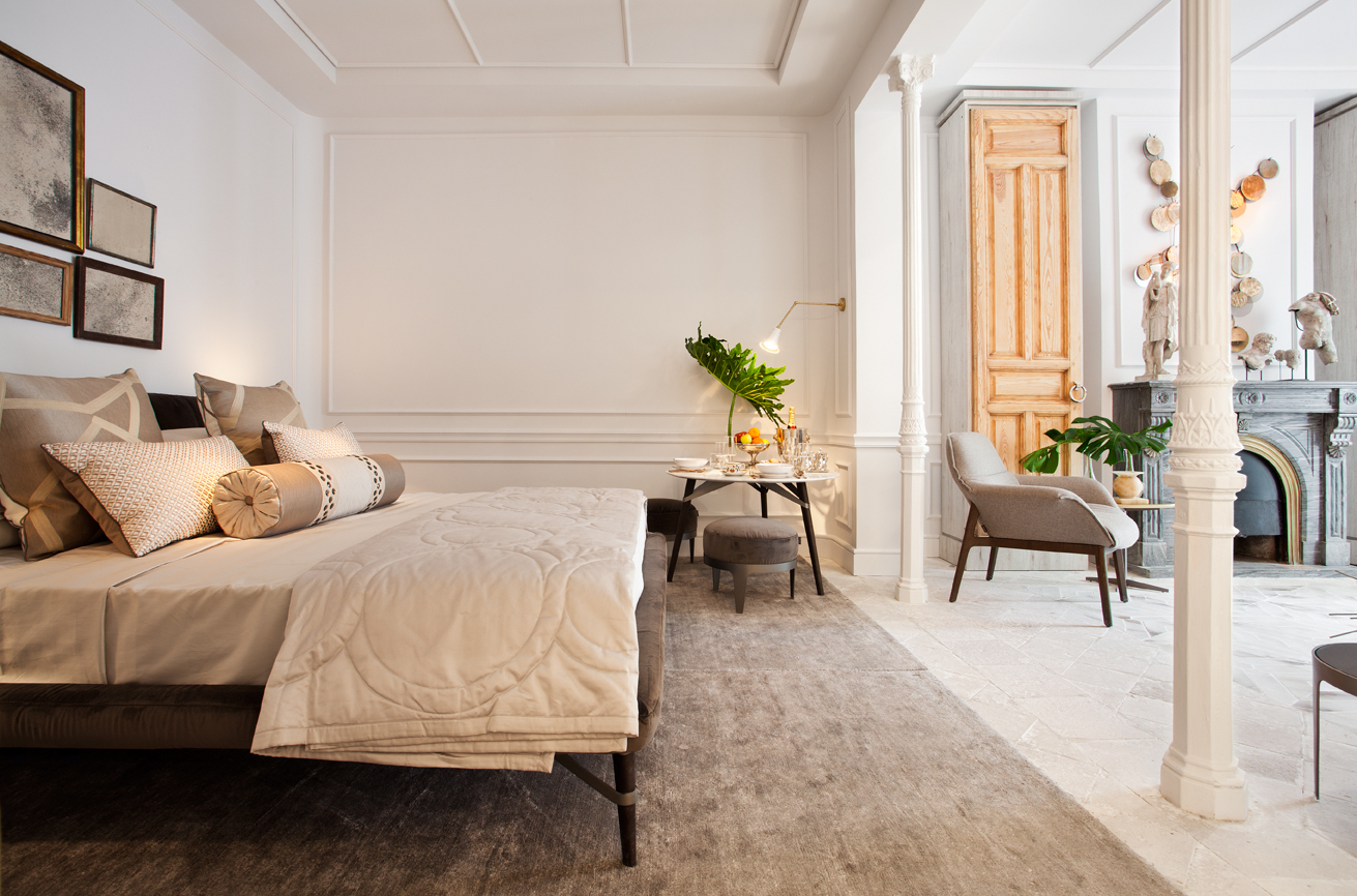 Dormitorio Espacio Natuzzi Italia de Raúl Martins en Casa Decor 2017