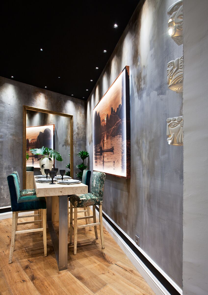 Comedor decorado por el equipo de 11 Lunas en Casa Decor 2018