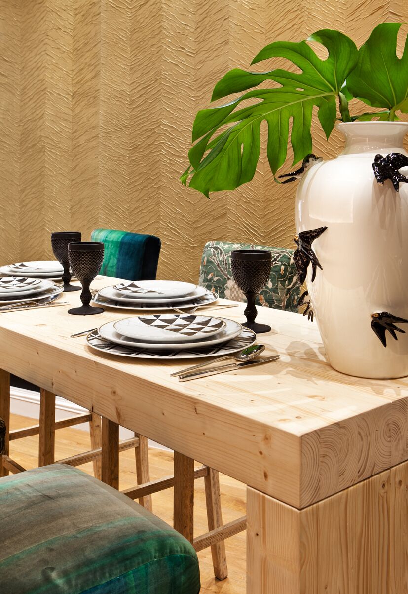 Comedor decorado por el equipo de 11 Lunas en Casa Decor 2018