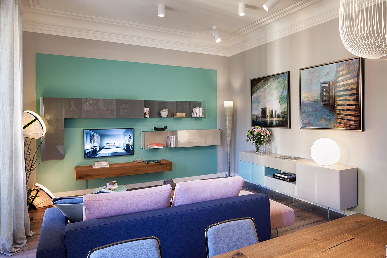 Salón diseñado por el equipo LAGO en Casa Decor 2018
