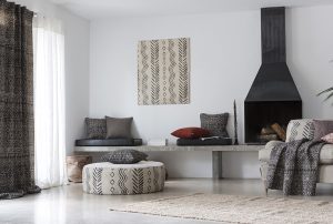 Salón con estampados étnicos