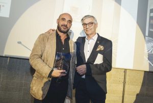 Diego Rodríguez, Presidente del Jurado, con Ángel Verdú, ganador del Premio al Mejor Proyecto 2019