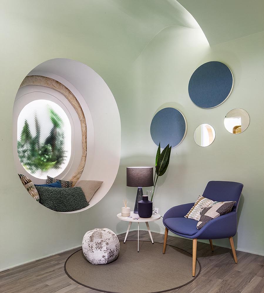 Hornacina en el espacio Saint-Gobain, proyectado por ESNE