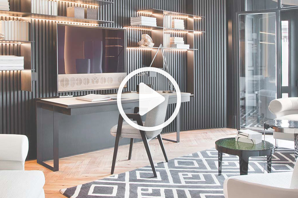 Video de Espacio BTicino – Zona de trabajo en casa «Living Now»