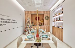 Mesa de Navidad diseñada por Virginia Albuja