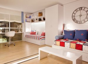 Habitación con zona de día y de noche