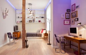 Habitación juvenil con muebles de diferentes estilos