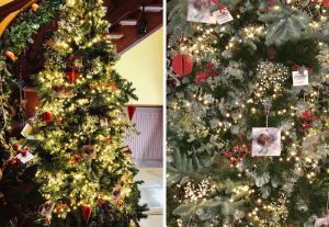 Árbol de Navidad decorado con luces cálidas en Casa Decor 2018, exposición de interiorismo.
